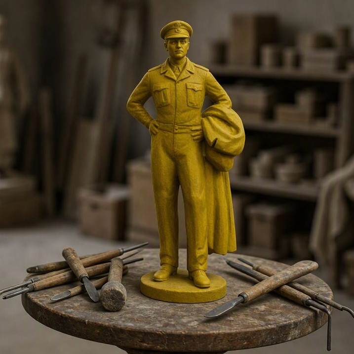 Clay maquette of General Eisenhower