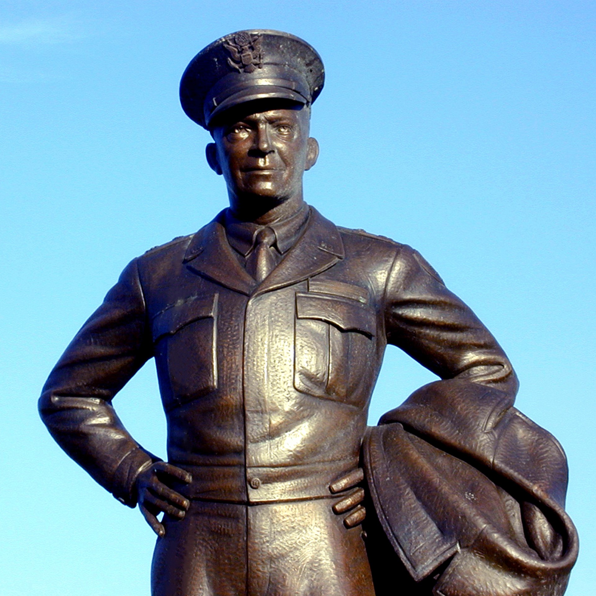 Bronze General Eisenhower statue detail