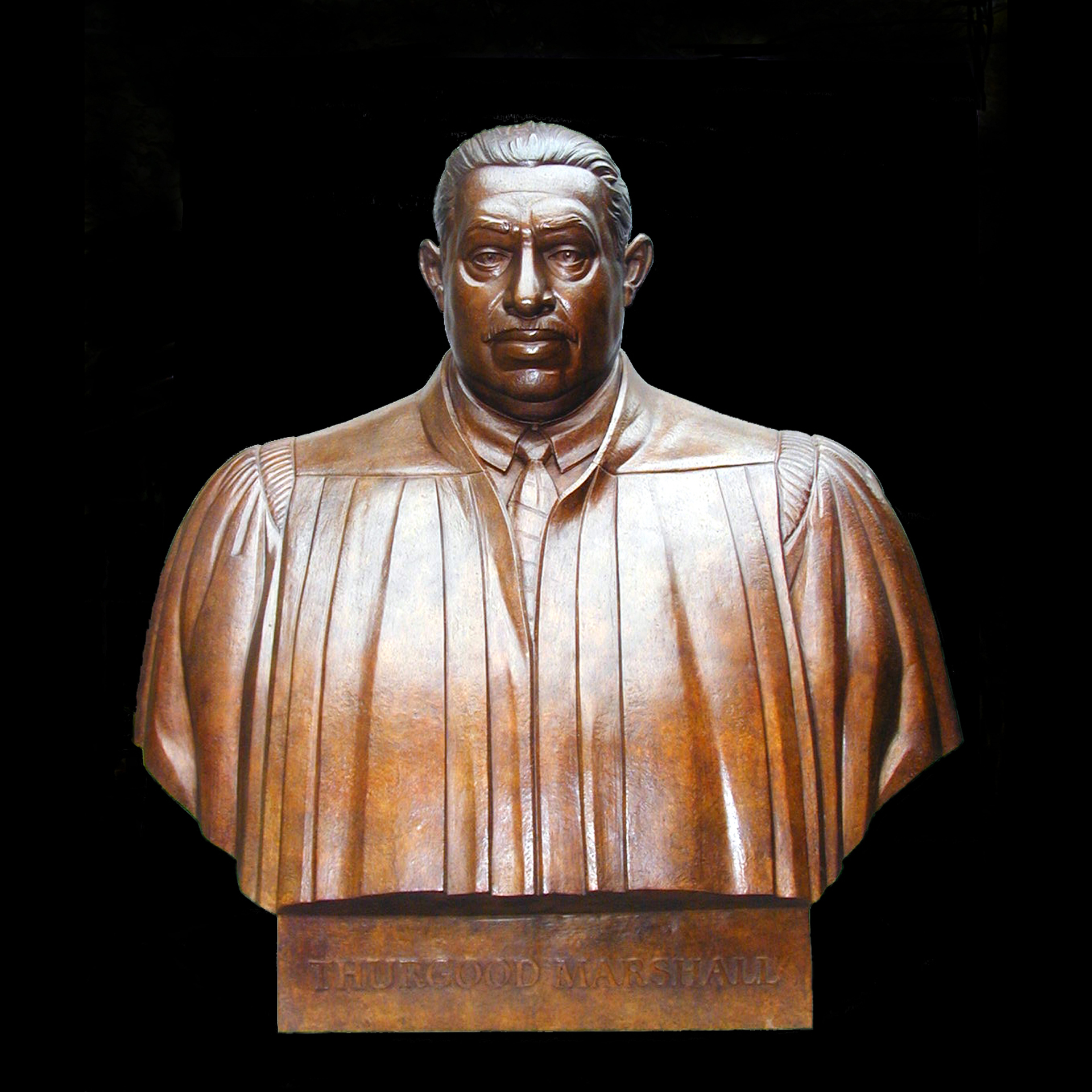 Bronze Thurgood Marshall bust